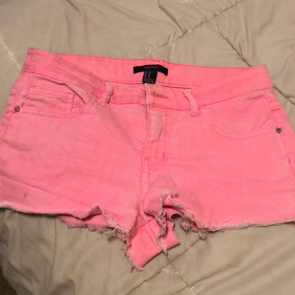 Hot pink shorts!